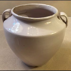 COPY - Antique 19th century French ceramic confit jar,luminous blanc de chine g…